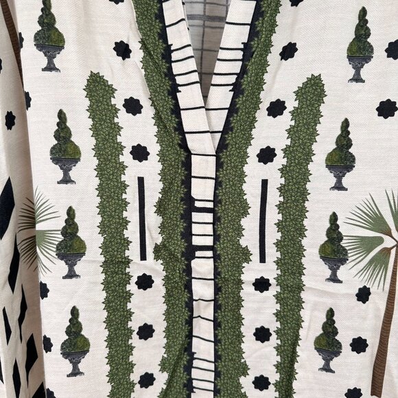 Shane Falguni peacock dress small long sleeve graphic - Picture 3 of 16